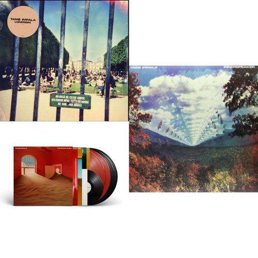 Tame Impala - Lonerism & Slow Rush (Deluxe/2-Transparent Red LP Vinyl/3-Black LP Vinyl) & Innerspeaker