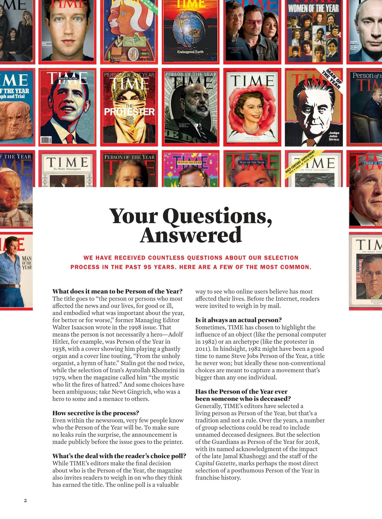 TIME Special Edition - Person Of The Year: 95 Years Of The World’s Most Influential People, Franklin D. Roosevelt, Joseph Stalin, Donald Trump, Jeff Bezos, Queen Elizabeth II, Milestones & The Process
