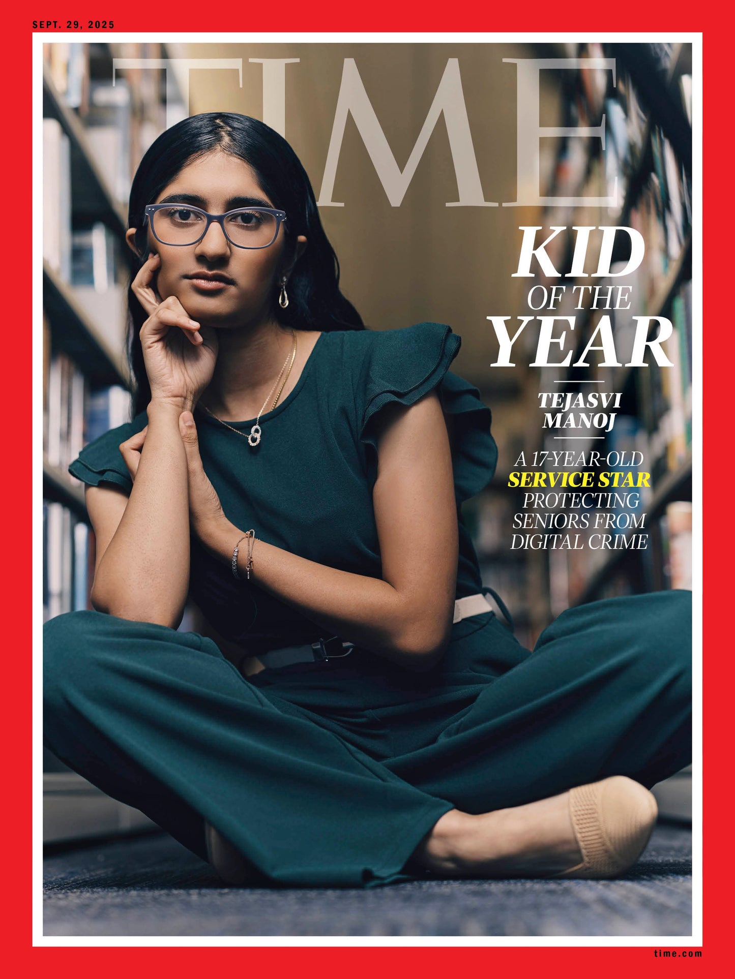 TIME Magazine - 09.29.25 Edition: Kid of the Year - 17 Year old Service Star Tejasvi Manoj