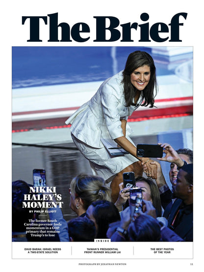 TIME Magazine - 12.04.23 Edition: 100 Most Influential Leaders Driving Business To Real Climate Action, Nikki Haley & Trump, Israel Endgame In Gaza, Uniqlo Founder Tadashi Yanai & Best Photos Of 2023!