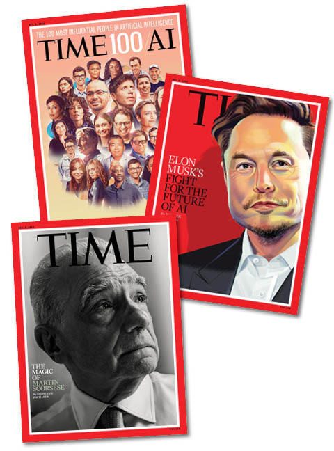 TIME Magazine - 10.09.23 Edition: 100 Most Influential People in Artificial Intelligence, Elon Musk, Martin Scorsese & The Leaders, Innovators, Shapers & Thinkers Driving The Development Of AI