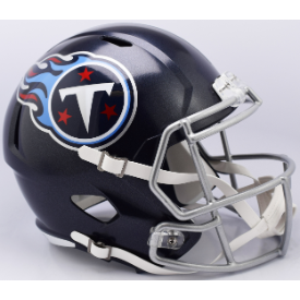 Tennessee Titans Full Size Speed Replica Football Helmet Satin Navy Metallic - NFL