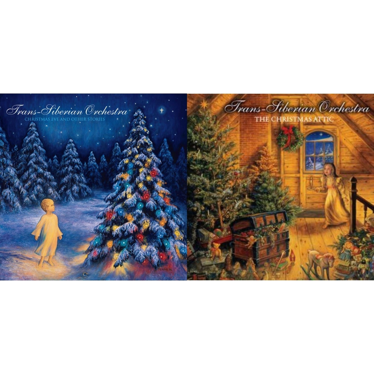 Trans-Siberian Orchestra - Christmas Eve & Other Stories (Clear Vinyl/2LP) (Atl75) & Christmas Attic (2LP)