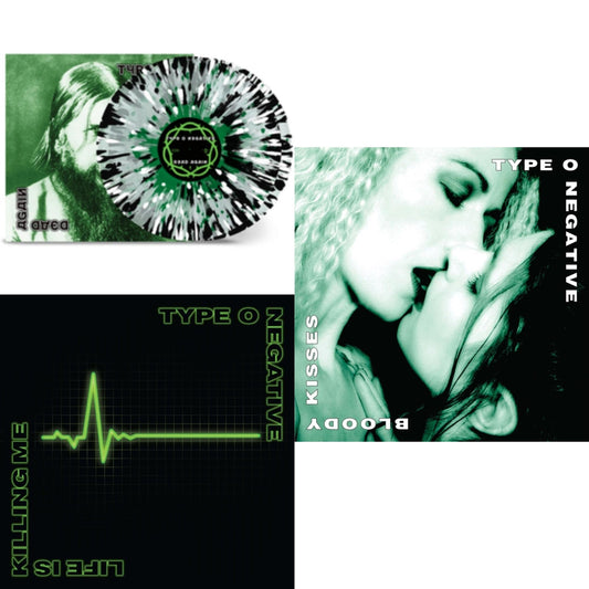 Type O Negative - Dead Again (2LP/Clear/Green/White/Black Splatter Vinyl) & Life Is Killing Me (20Th Anniversary Ed/3LP/Rog Limited Edition) & Bloody Kisses: Suspended In Dusk (2LP/Green/Black Vinyl)
