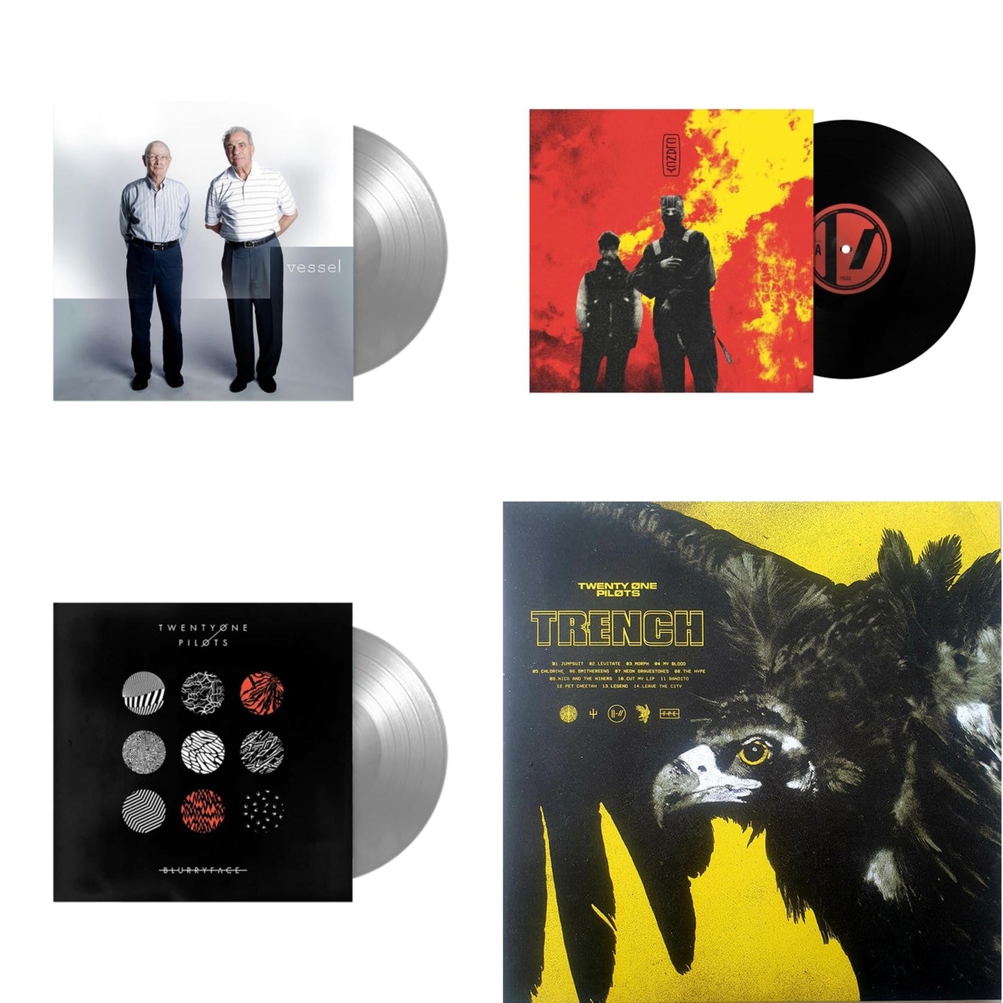 Twenty One Pilots - Clancy & Blurryface (Silver LP Vinyl Fbr Anniversary) & Vessel (Fbr 25Th Anniversary/Silver LP Vinyl) & Trench (2LP/Dl Code)