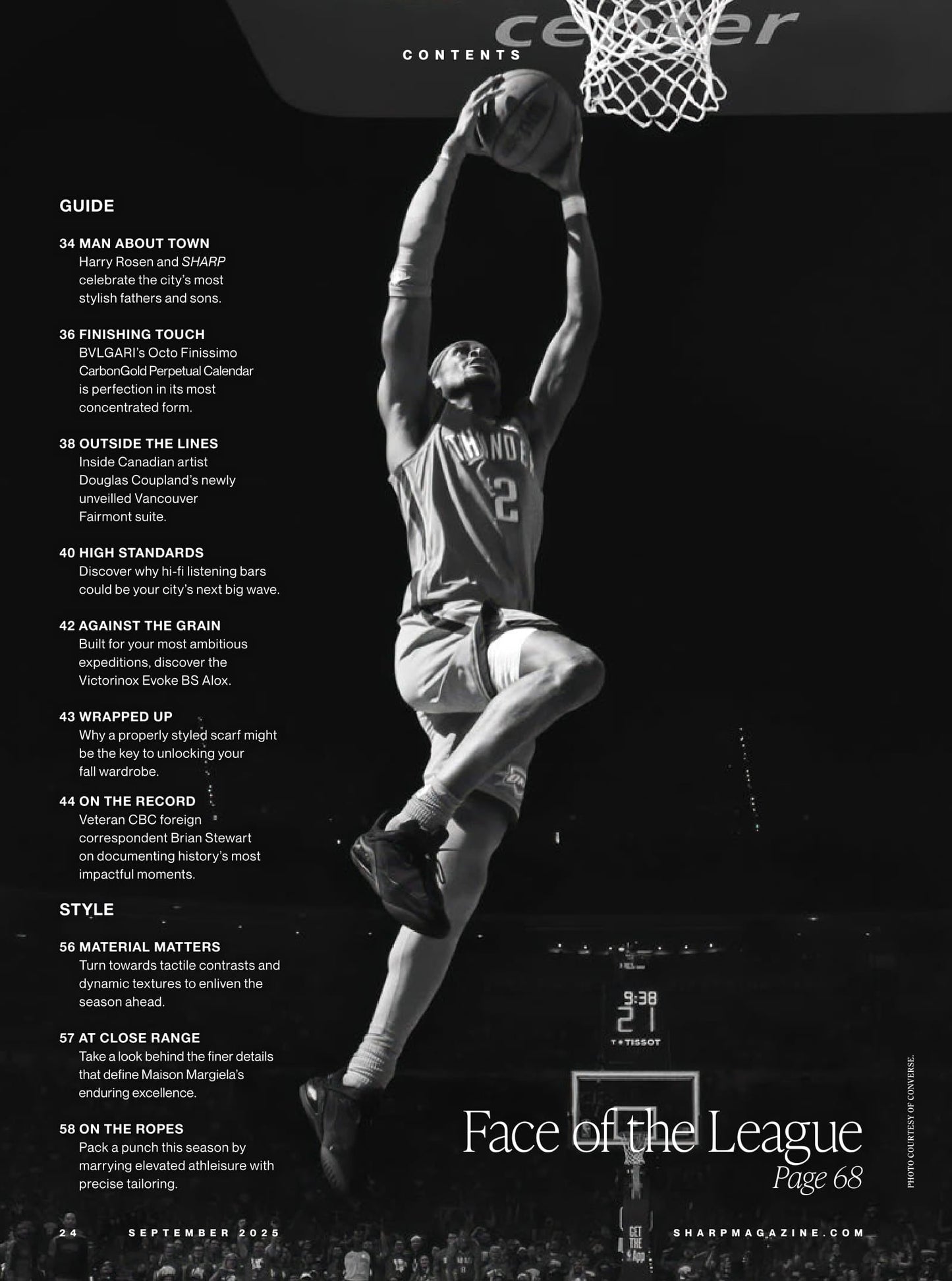 Sharp Magazine - September 2025: The Strange World Of Finn Wolfhard, Turning A New Leaf, The NFL's Style Renaissance, Testing The Defender Octa, 50 Years Of TIFF's Cultural Influence & More!