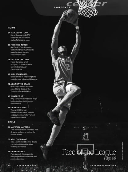 Sharp Magazine - September 2025: The Strange World Of Finn Wolfhard, Turning A New Leaf, The NFL's Style Renaissance, Testing The Defender Octa, 50 Years Of TIFF's Cultural Influence & More!