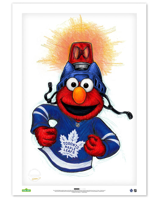 Elmo Loves Goals! x NHL Maple Leafs  Limited Edition Art Print