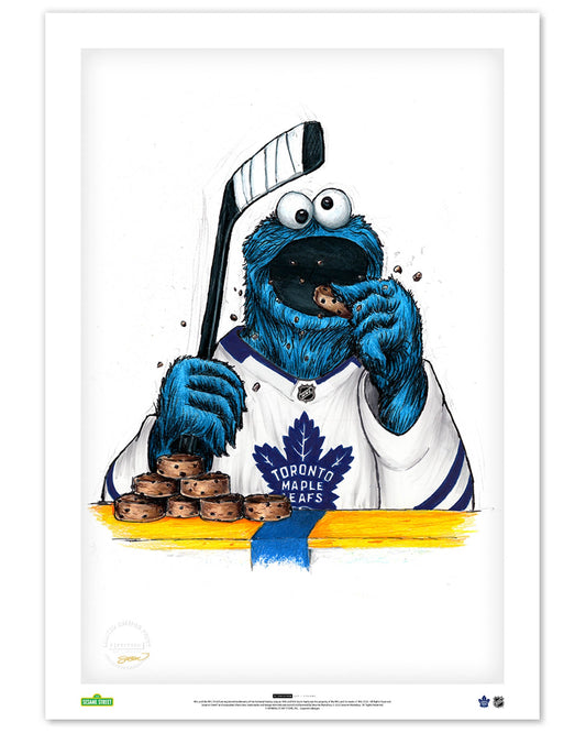 Cookie Monster x NHL Maple Leafs  Limited Edition Art Print