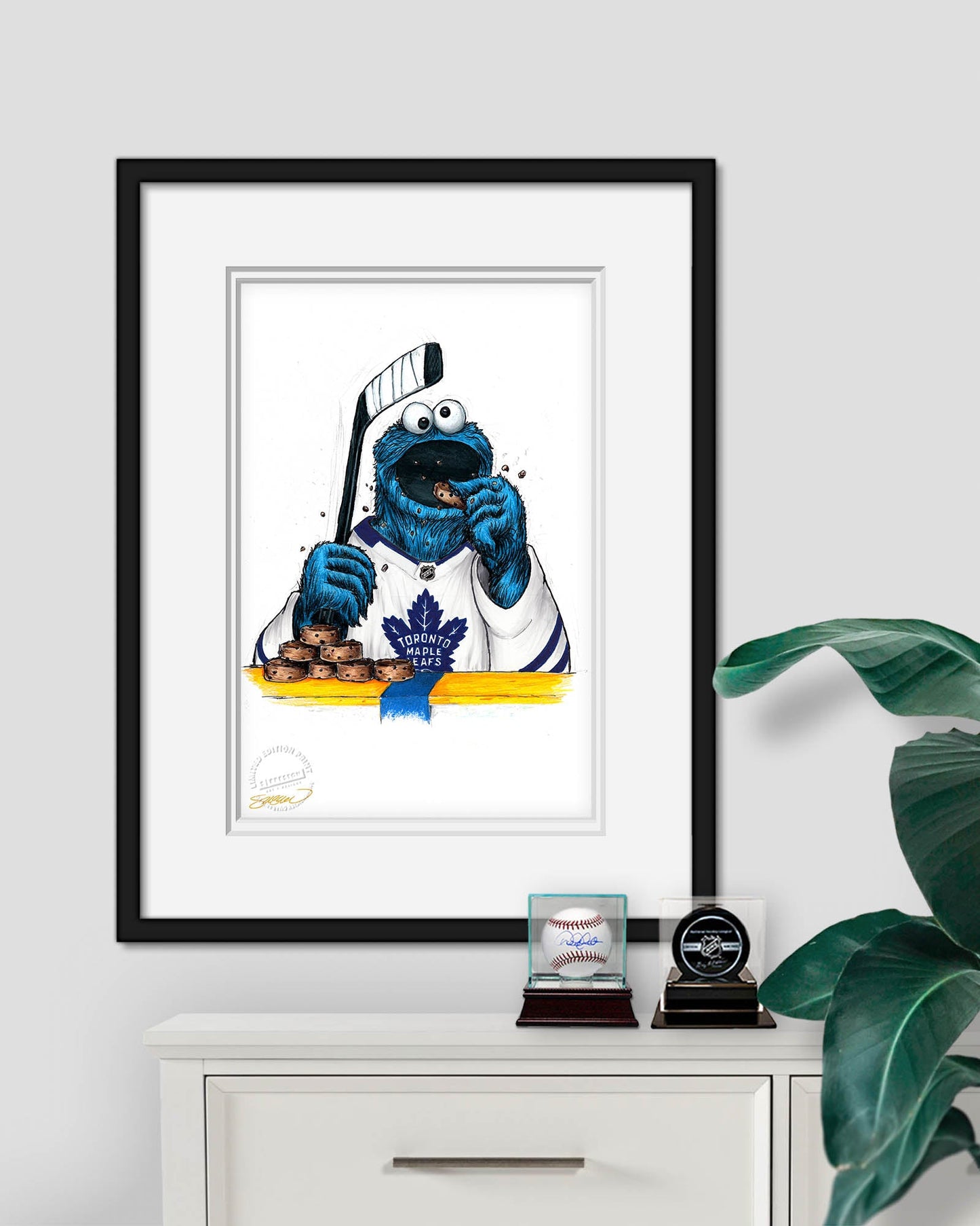 Cookie Monster x NHL Maple Leafs  Limited Edition Art Print