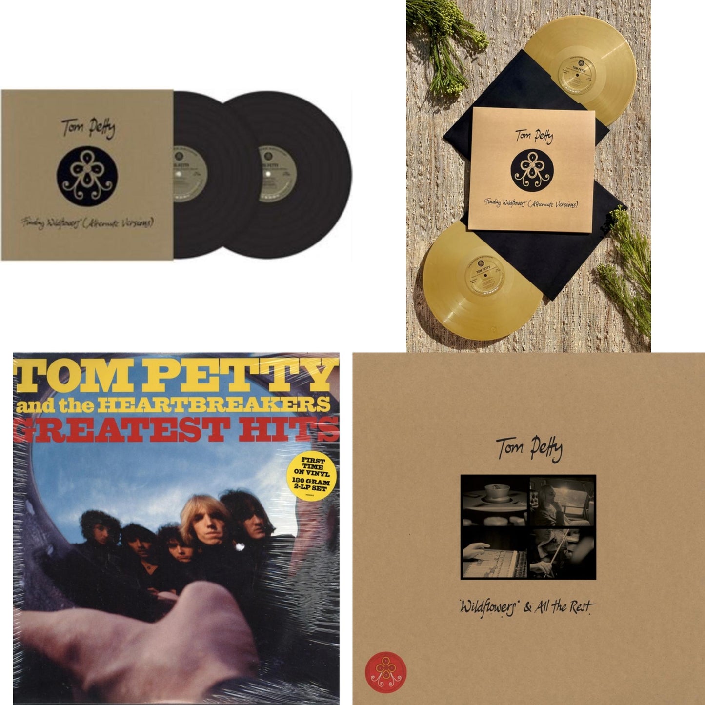 Tom Petty - Finding Wildflowers (Alternate Versions) (2LP/Gold Vinyl) (I) & Finding Wildflowers (Alternate Versions) (2LP) & Wildflowers & All The Rest (3LP) & Greatest Hits (2LP)