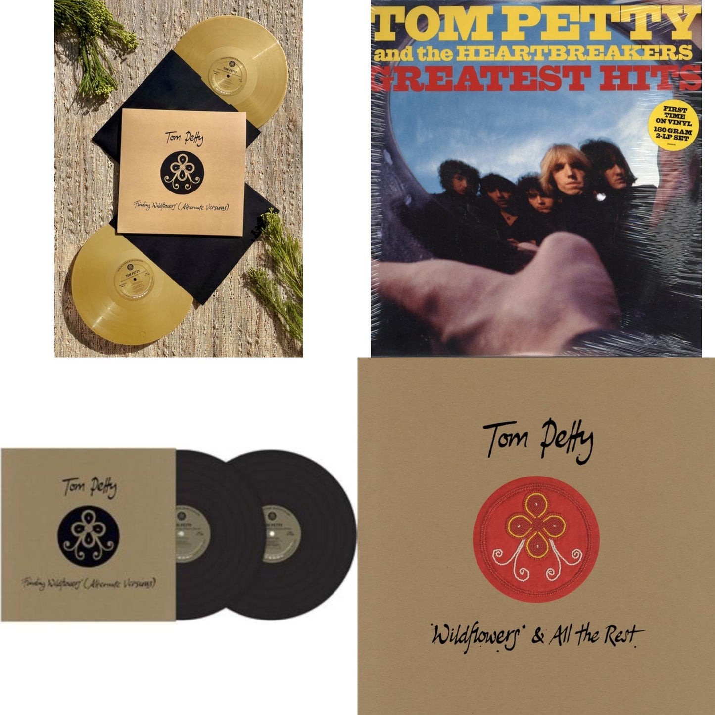 Tom Petty - Finding Wildflowers (Alternate Versions) (2LP/Gold Vinyl) (I) & Finding Wildflowers (Alternate Versions) (2LP) & Wildflowers & All The Rest (Deluxe Edition/7LP) & Greatest Hits (2LP)