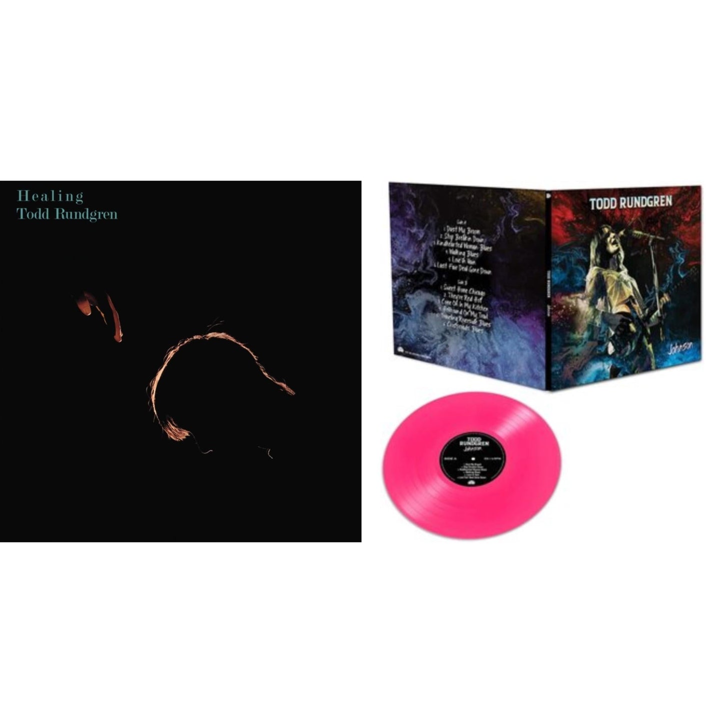 Todd Rundgren - Healing (Clear LP Vinyl/Translucent Blue 7Inch) & Johnson (Pink LP Vinyl)