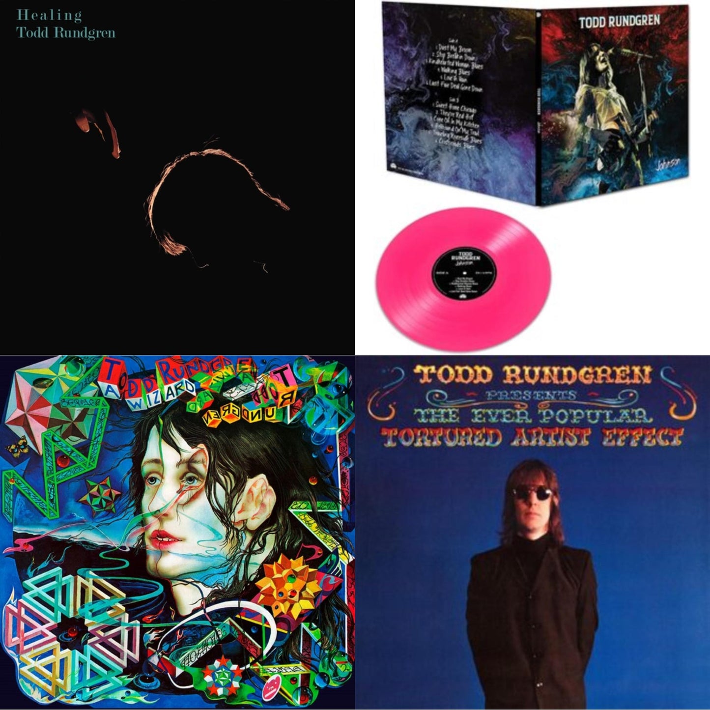 Todd Rundgren - Healing (Clear LP Vinyl/Translucent Blue 7Inch) & Wizard A True Star (Turquoise Blue Vinyl/Limited/2LP/Tour Edition/Gatefold Cover/180G) & Ever Popular Tortured Artist Effect (180G/Limited Edition/Gatefold Cover) & Johnson (Pink LP