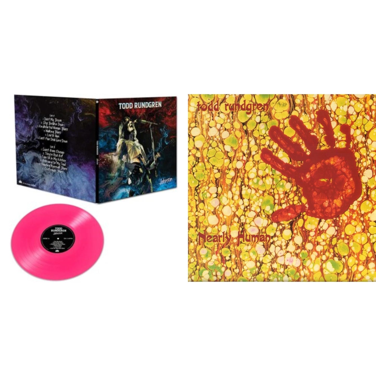 Todd Rundgren - Nearly Human (180G/Translucent Yellow LP Vinyl/Limited Tour Edition) & Johnson (Pink LP Vinyl)