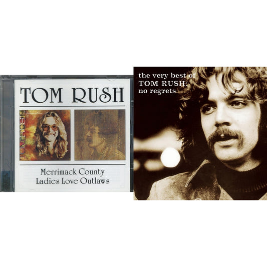 Tom Rush - Merrimack County / Ladies Love Outlaws (Remastered) & Very Best Of Tom Rush: No Regrets - CD Bundle