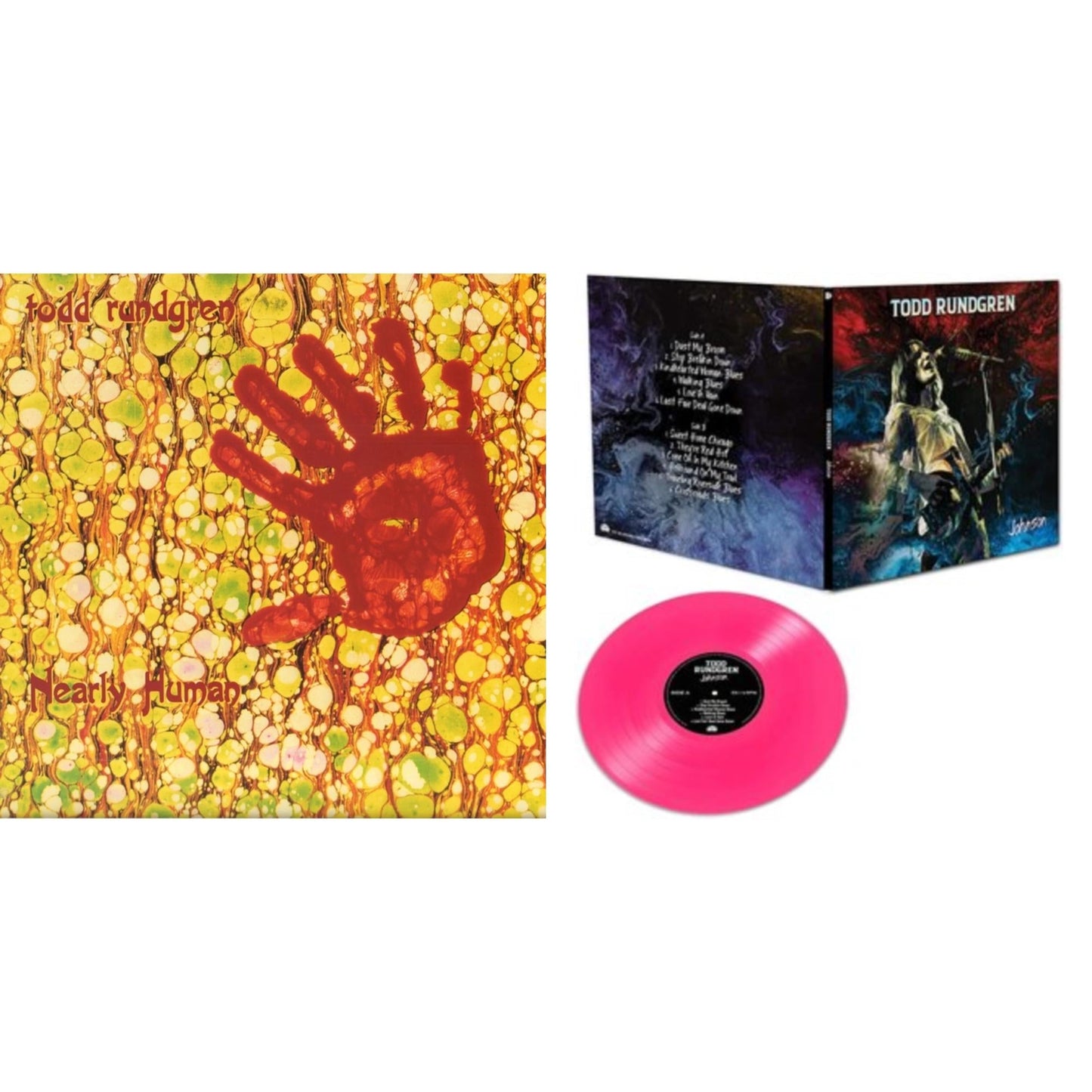 Todd Rundgren - Nearly Human (180G/Translucent Yellow LP Vinyl/Limited Tour Edition) & Johnson (Pink LP Vinyl)