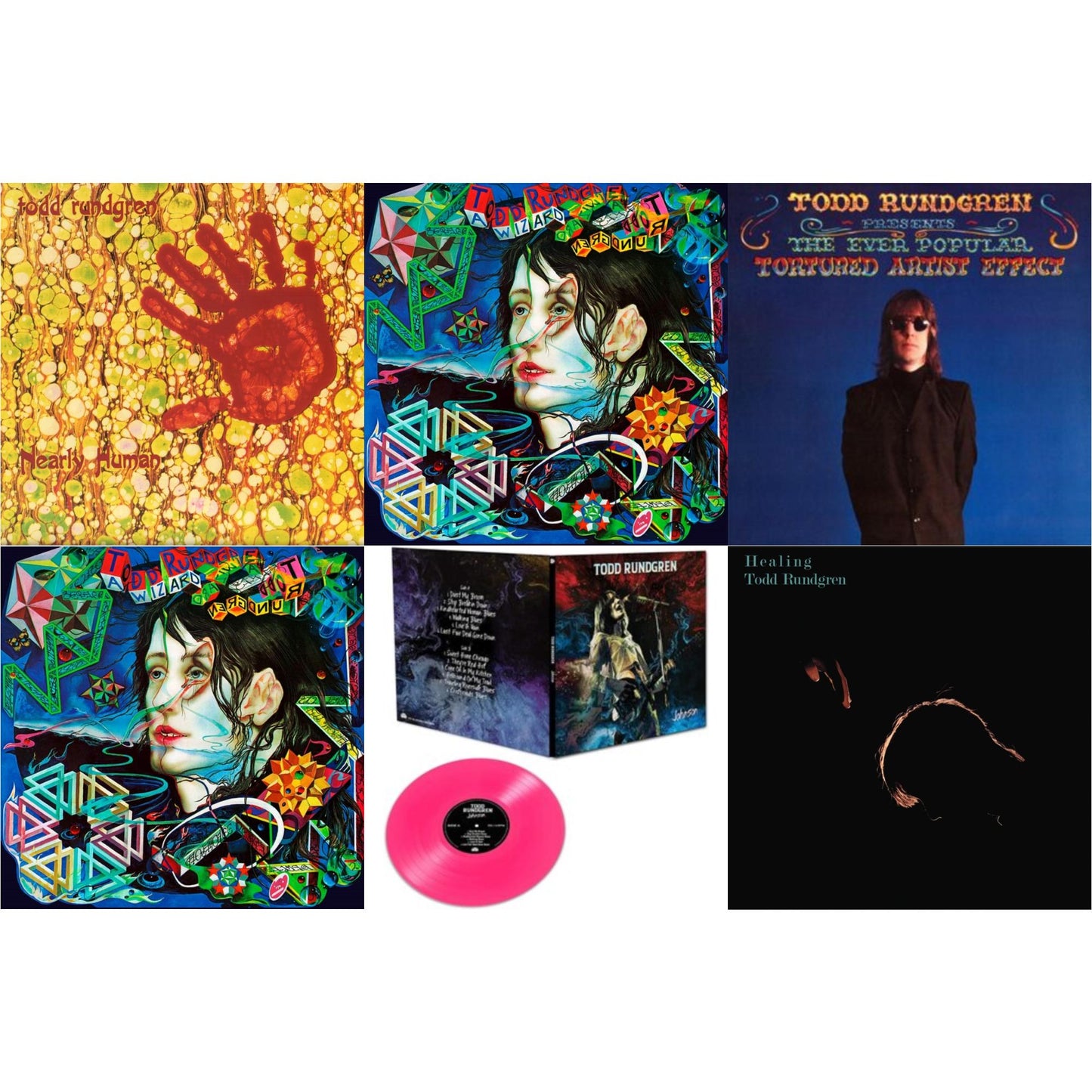 Todd Rundgren - Nearly Human (180G/Translucent Yellow LP Vinyl/Limited Tour Edition) & Wizard A True Star (Turquoise Blue Vinyl/Limited/2LP/Tour Edition/Gatefold Cover/180G) & Ever Popular Tortured Artist Effect (180G/Limited Edition/Gatefold Cover)