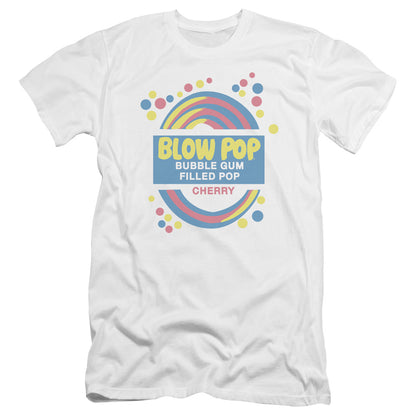 Tootsie Roll Blow Pop Label Premium Bella Canvas Slim Fit Mens T Shirt White