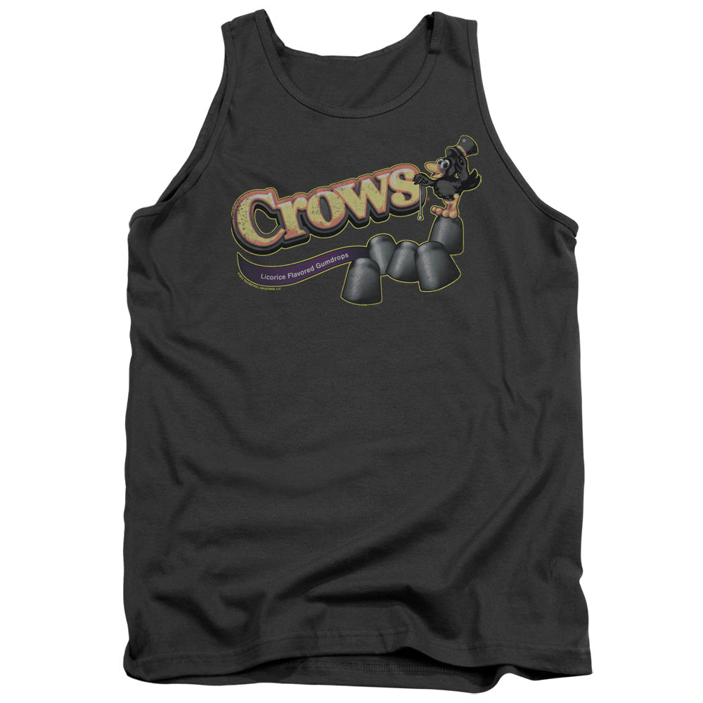 Tootise Roll Crows Mens Tank Top Shirt Charcoal