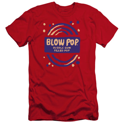 Tootsie Roll Blow Pop Rough Premium Bella Canvas Slim Fit Mens T Shirt Red