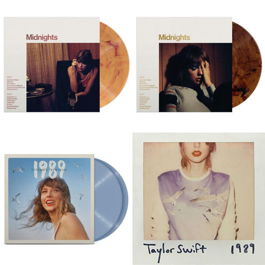 Taylor Swift - Midnights (X) (Blood Moon LP Vinyl) & Midnights (X) (Mahogany Color LP Vinyl) & 1989 (Taylor's Version) (2LP/Crystal Skies Blue Vinyl) & 1989