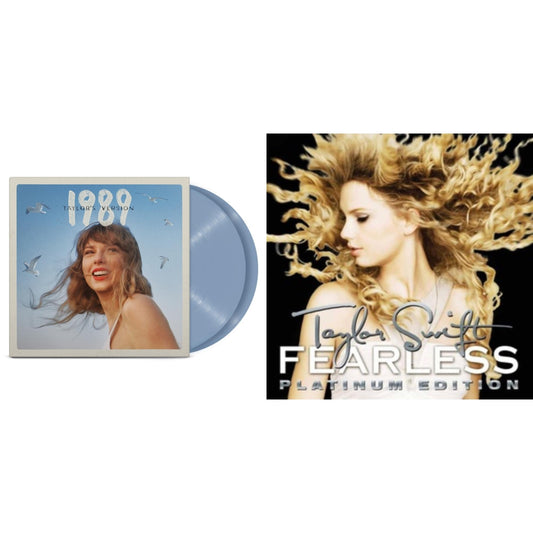 Taylor Swift - 1989 (Taylor's Version) (2LP/Crystal Skies Blue Vinyl) & Fearless Platinum Edition