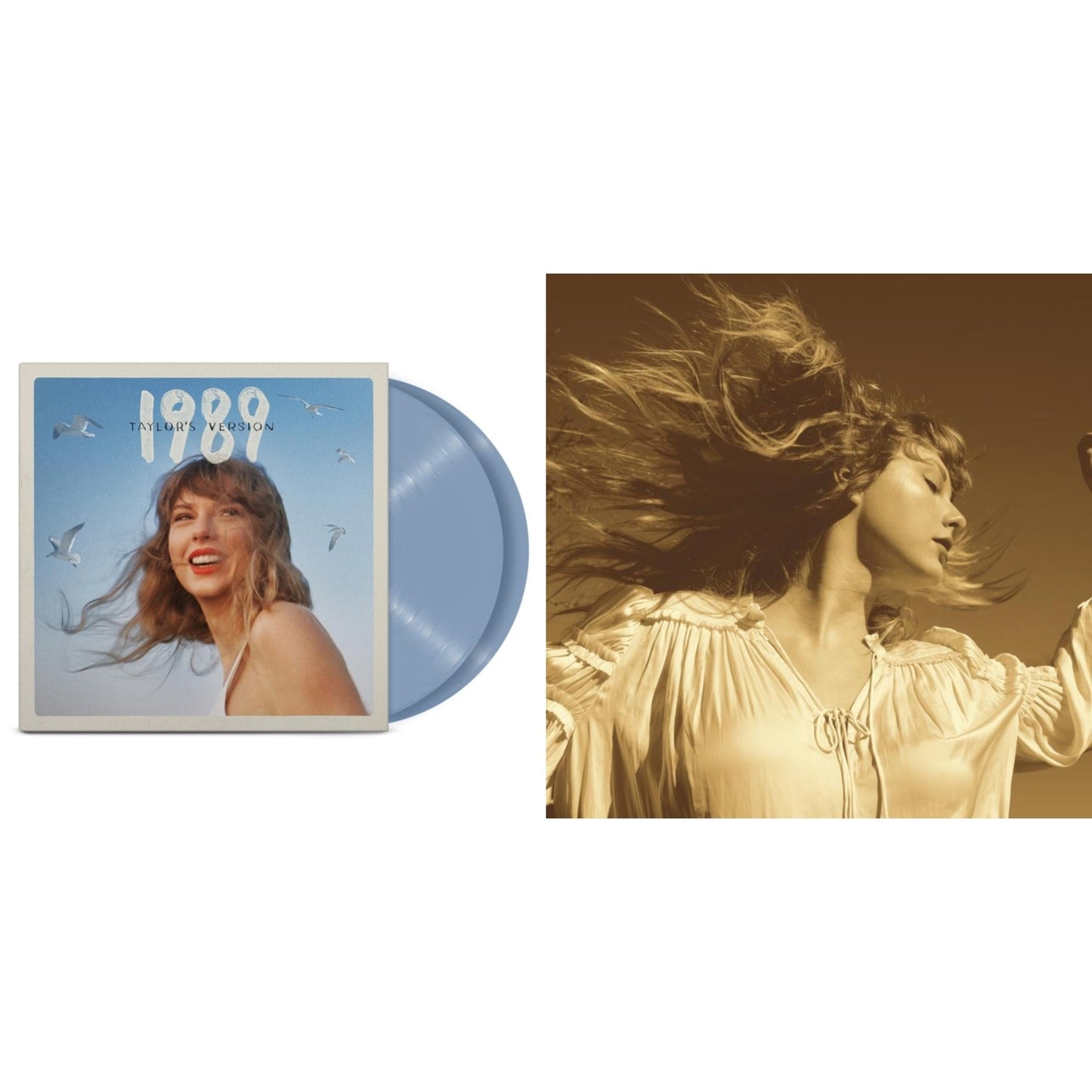 Taylor Swift - Fearless (Taylor's Version) (Gold Vinyl/3LP) & 1989 (Taylor's Version) (2LP/Crystal Skies Blue Vinyl)