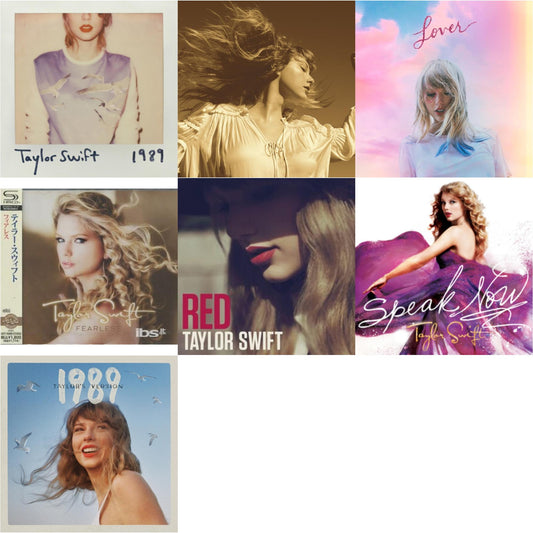 Taylor Swift - Fearless & Fearless (Taylor's Version) (2CD) & 1989 (Taylor's Version) & Speak Now & Red & 1989 & Lover (Deluxe) (Version 1)