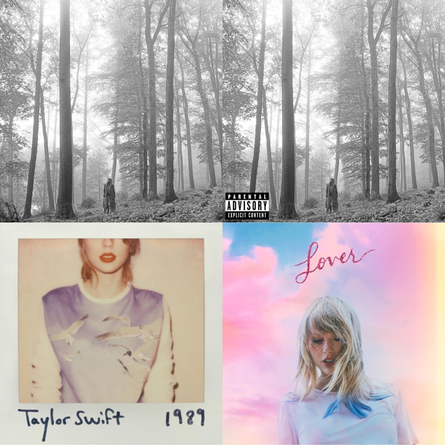 Taylor Swift - Folklore (Edited) & Folklore (X) & 1989 & Lover (Deluxe) (Version 1) - CD Bundle