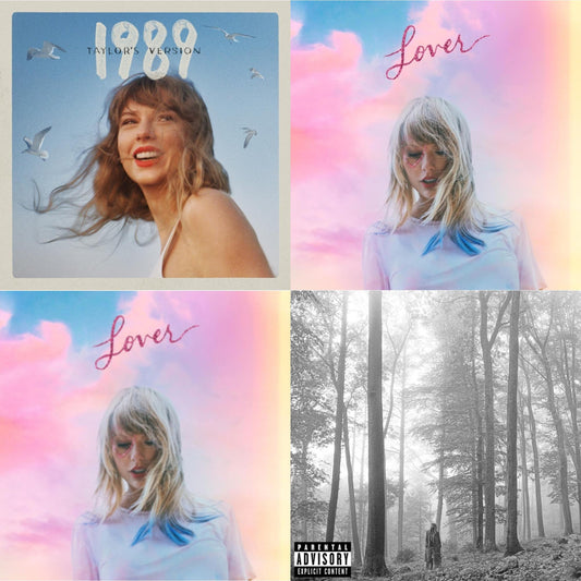 Taylor Swift - Folklore (X) & 1989 (Taylor's Version) & Lover (Deluxe) (Version 2) & Lover - CD Bundle