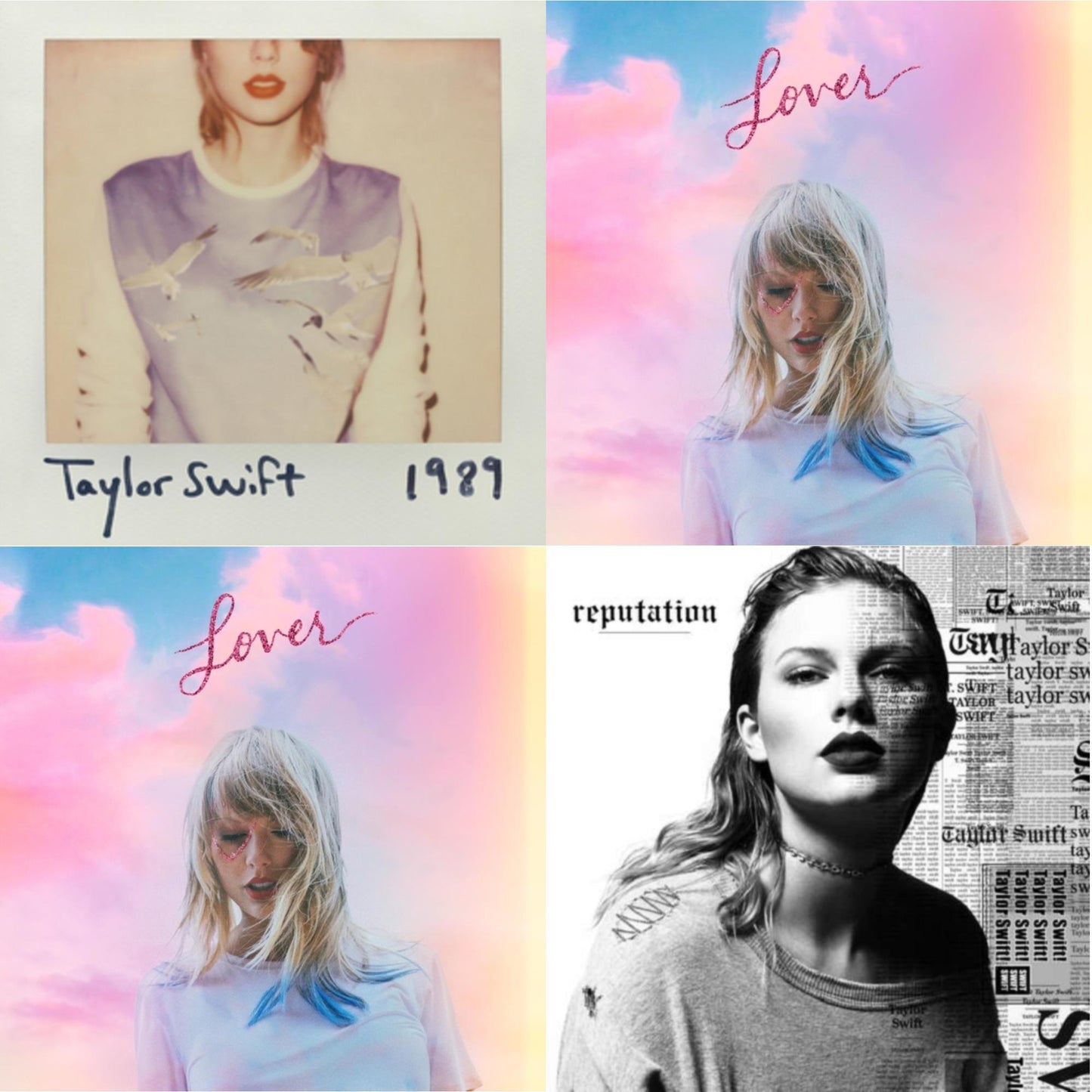 Taylor Swift - 1989 & Lover (Deluxe) (Version 1) & Lover (Deluxe) (Version 4) & Reputation - CD Bundle
