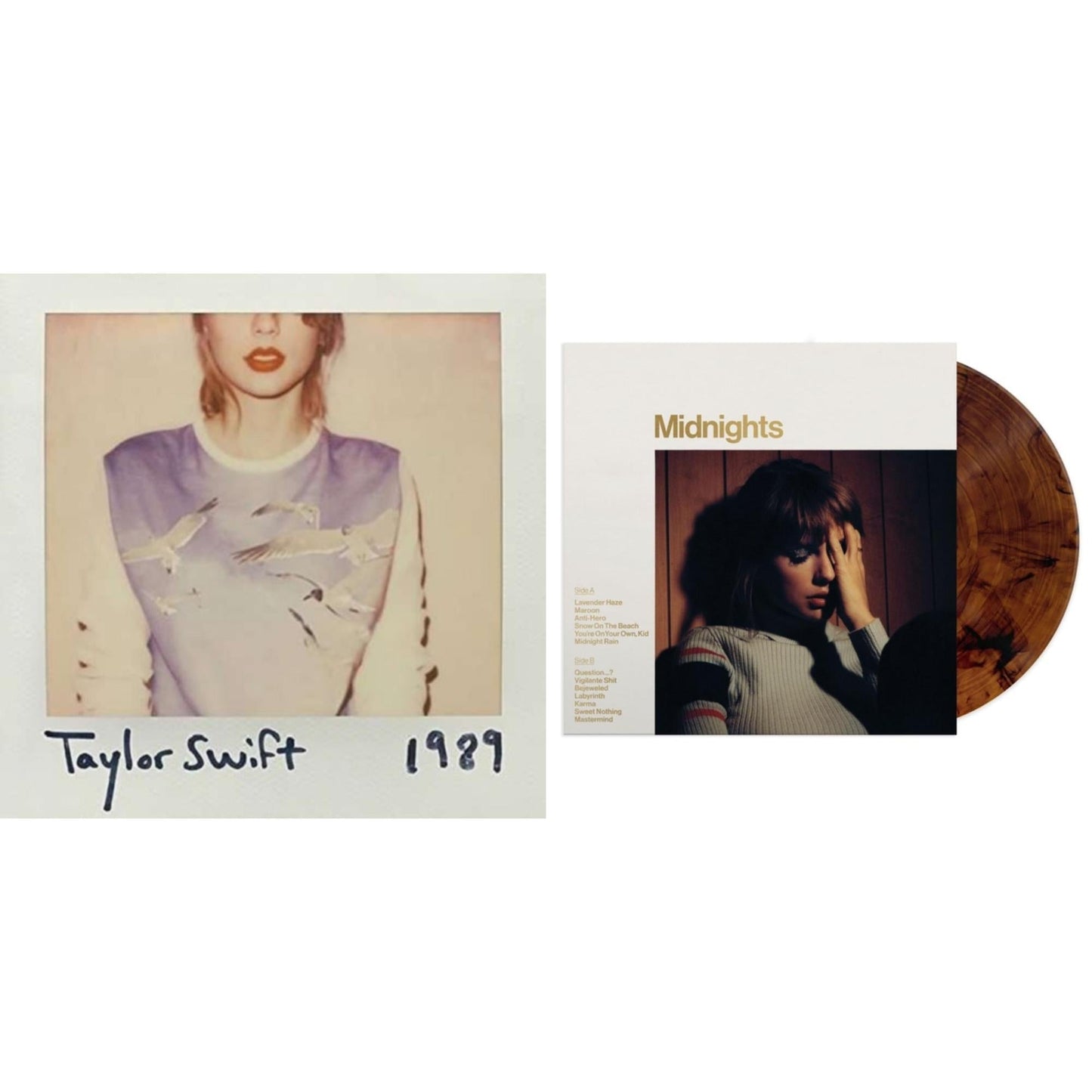 Taylor Swift - Midnights (X) (Mahogany Color LP Vinyl) & 1989