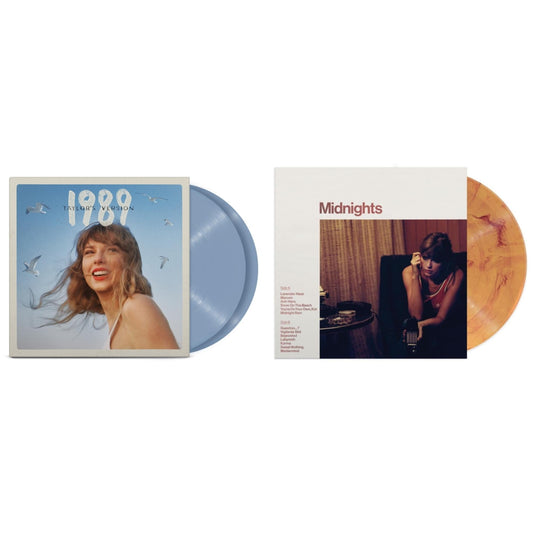 Taylor Swift - 1989 (Taylor's Version) (2LP/Crystal Skies Blue Vinyl) & Midnights (X) (Blood Moon LP Vinyl)