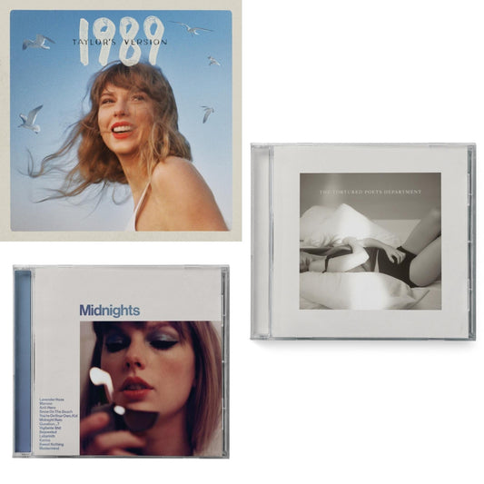 Taylor Swift - Midnights (X) (Moonstone Blue CD) & 1989 (Taylor's Version) & Tortured Poets Department (X) (Manuscript- Bonus Track)