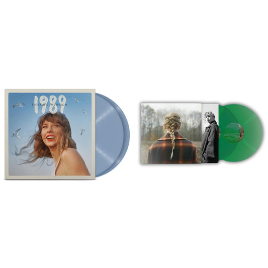 Taylor Swift - Taylor Swift - Evermore (Translucent Green Vinyl/2LP) & 1989 (Taylor's Version) (2LP/Crystal Skies Blue Vinyl)