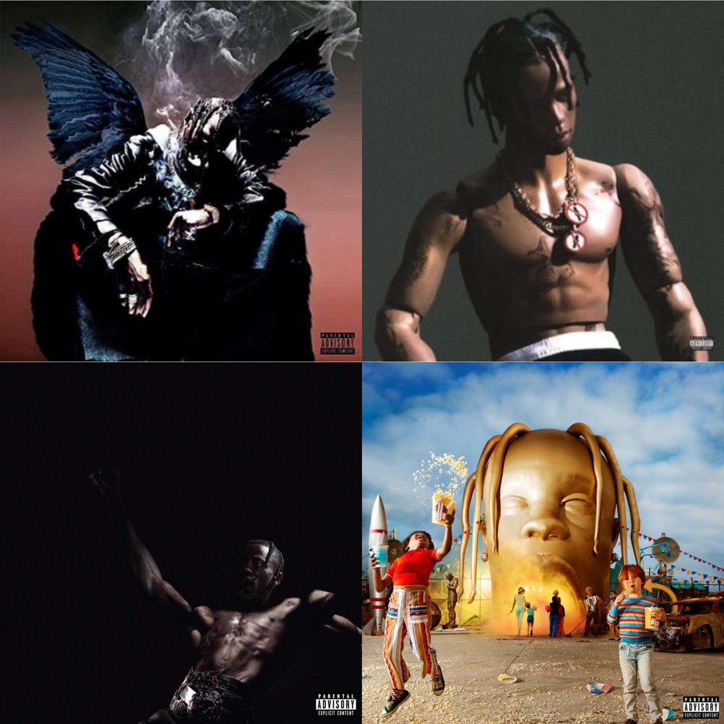Travis Scott - Astroworld (X) (2 LP/150G/Dl Insert) & Utopia (X) (2LP/140G) & Rodeo (X) (2LP/150G/Dl Card) & Birds In The Trap Sing Mcknight (Pa) (2LP/150G/Dl Card)