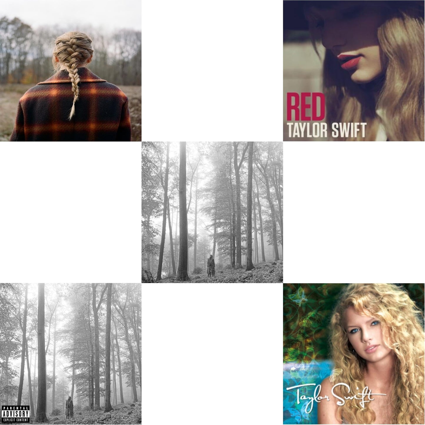 Taylor Swift - Folklore (Edited) & Folklore (X) & Evermore (X) & Taylor Swift & Red - CD Bundle