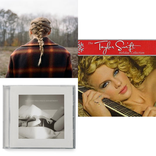 Taylor Swift - Evermore (Edited) & Tortured Poets Department (X) (Manuscript- Bonus Track) & Holiday Collection - CD Bundle