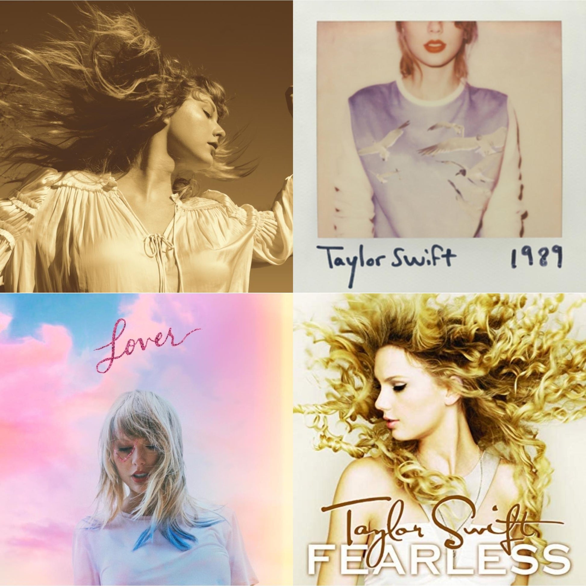 Taylor Swift - Fearless (Taylor's Version) (2CD) & 1989 & Lover (Deluxe) (Version 4) & Fearless