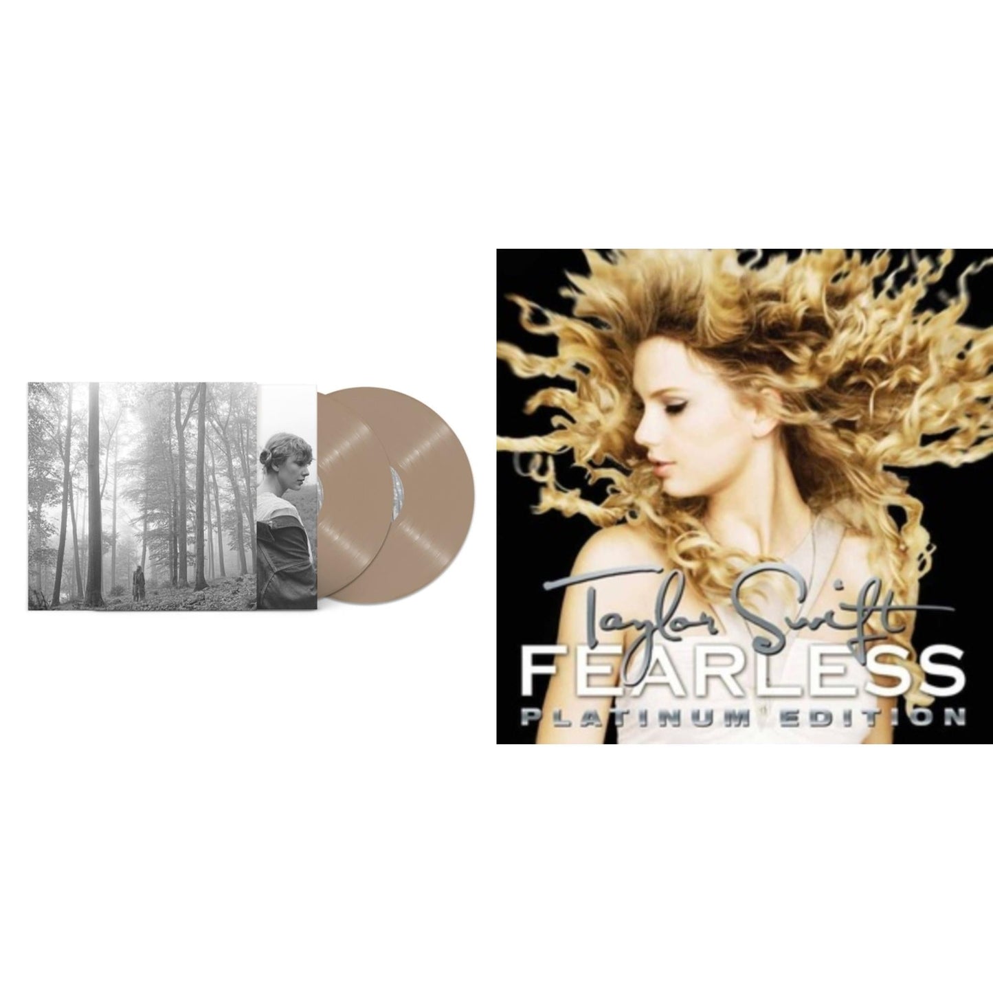 Taylor Swift - Folklore (X) (Beige Vinyl/2LP) & Fearless Platinum Edition