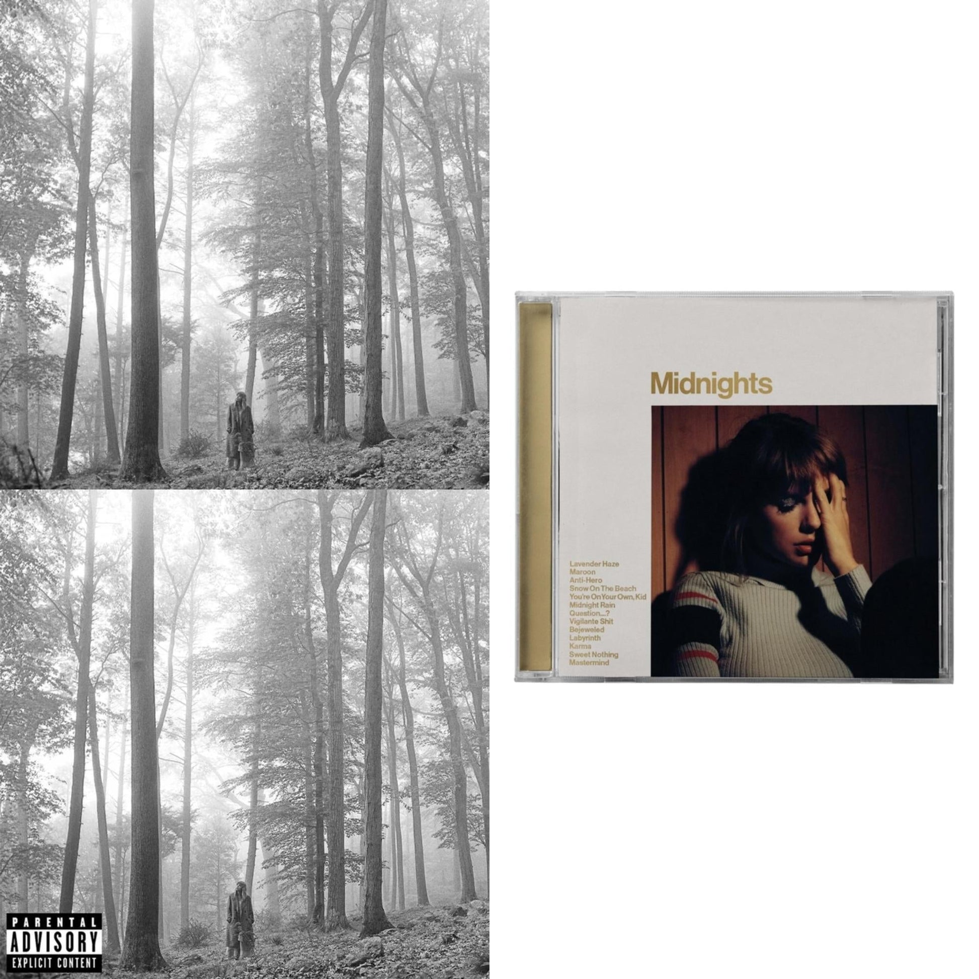 Taylor Swift - Folklore (Edited) & Folklore (X) & Midnights (X) (Mahogany CD)