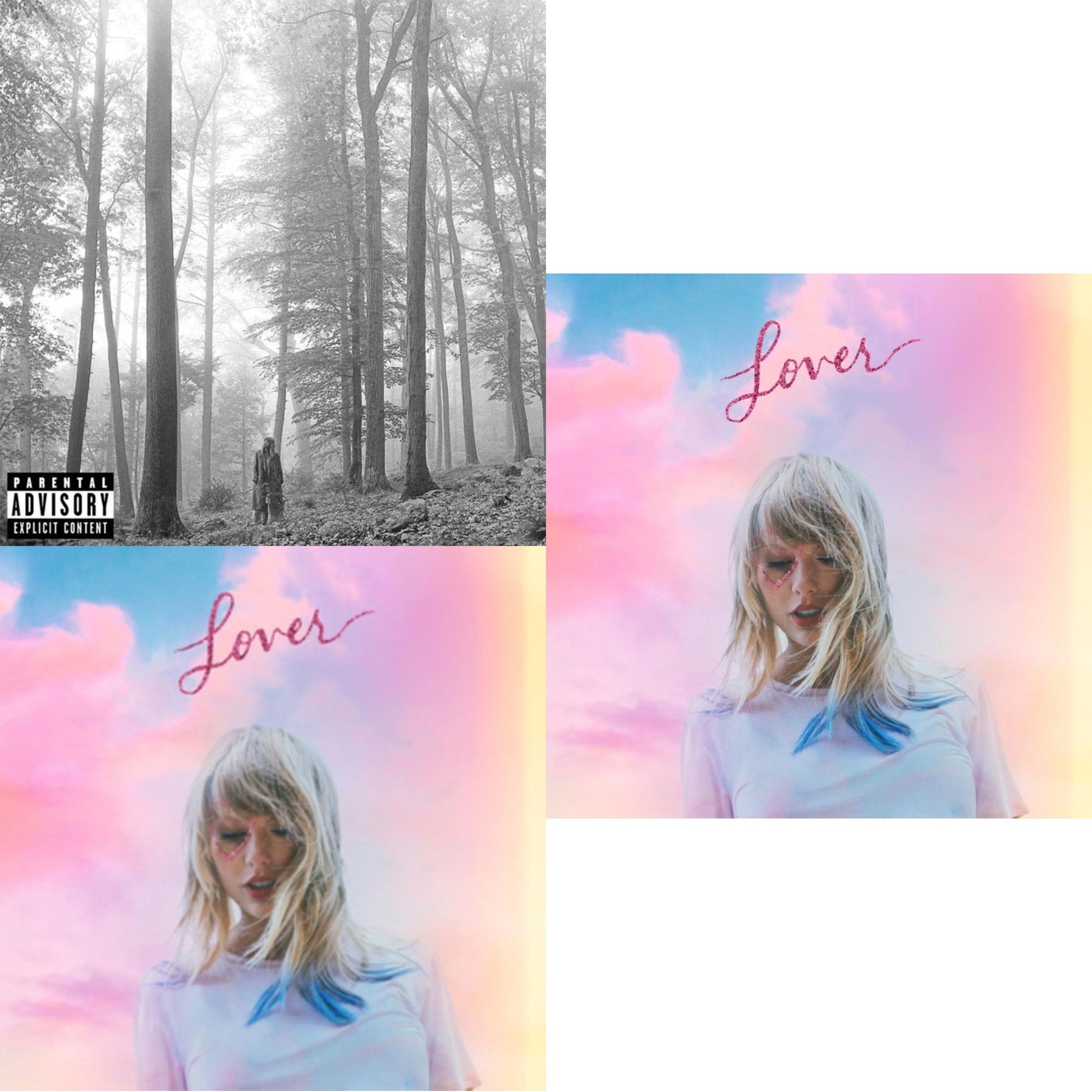 Taylor Swift - Folklore (X) & Lover (Deluxe) (Version 2) & Lover - CD Bundle