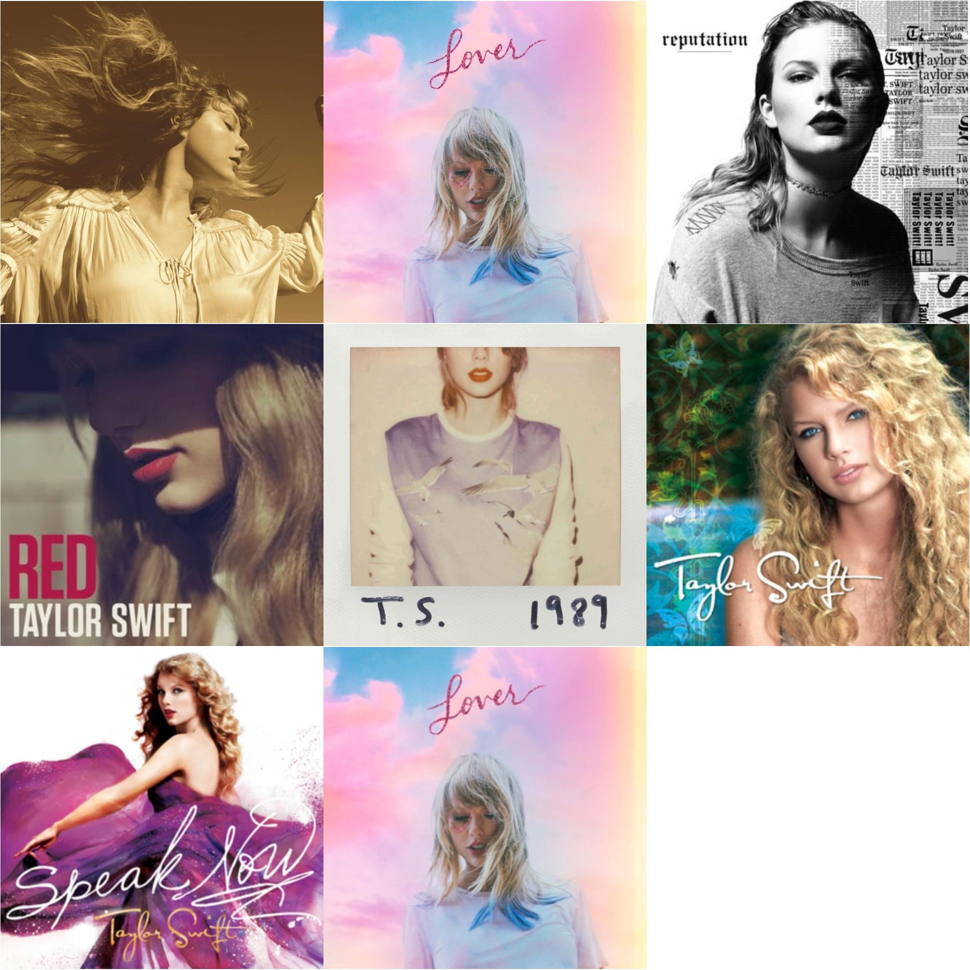 Taylor Swift - Fearless (Taylor's Version) (2CD) & Taylor Swift & Speak Now & Red & Lover (Deluxe) (Version 4) & Lover & 1989 & Reputation