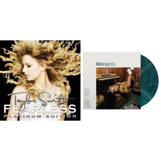 Taylor Swift - Midnights (X) (Jade Green LP Vinyl) & Fearless Platinum Edition