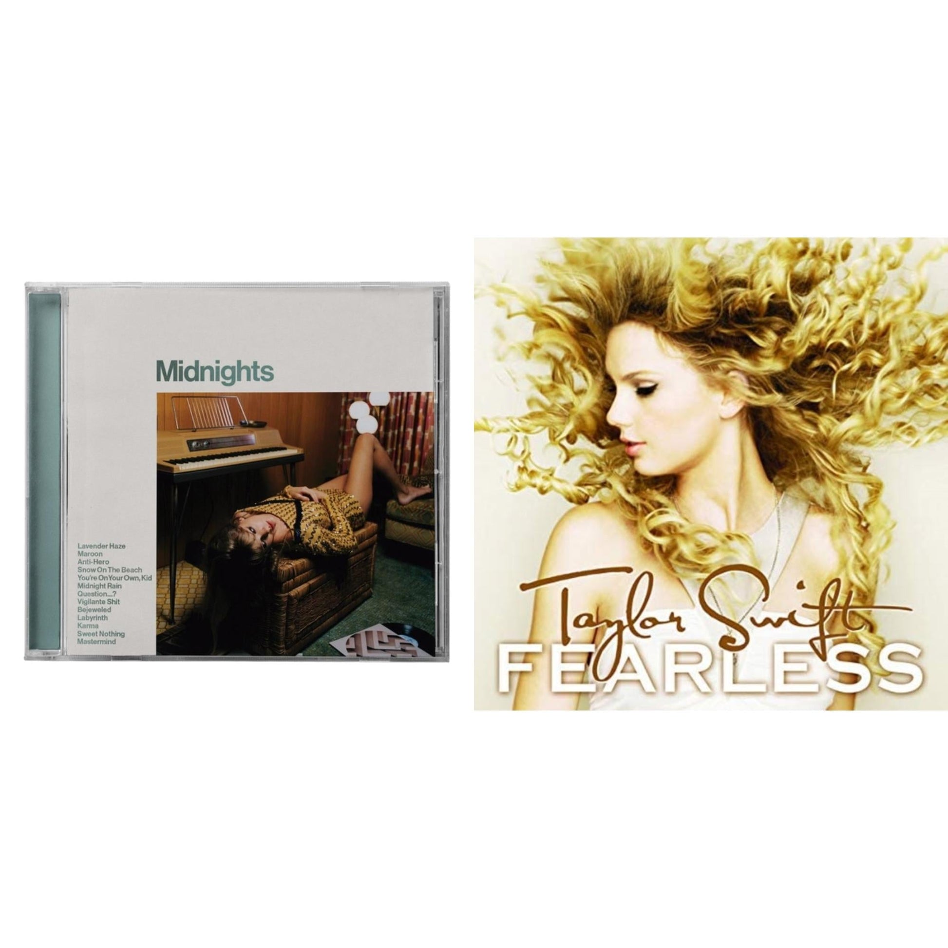 Taylor Swift - Midnights (X) (Jade Green CD) & Fearless