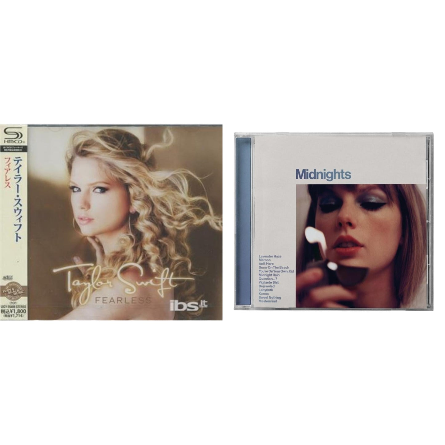 Taylor Swift - Fearless & Midnights (X) (Moonstone Blue CD)