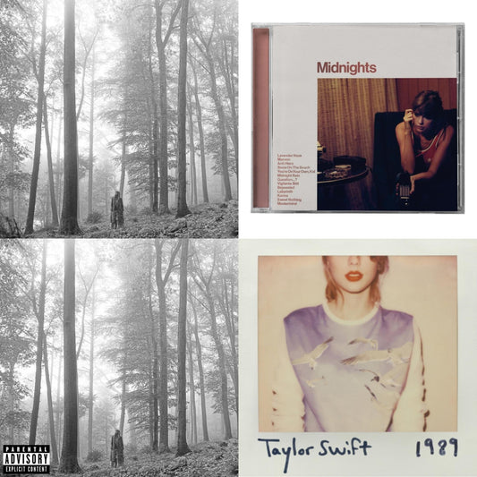 Taylor Swift - Folklore (Edited) & Folklore (X) & Midnights (X) (Blood Moon CD) & 1989