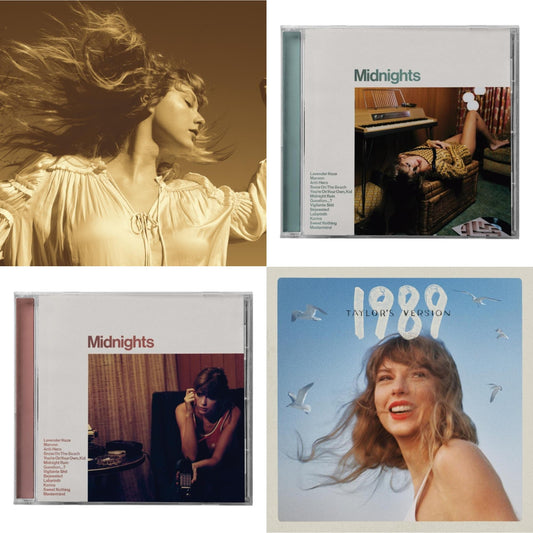 Taylor Swift - Fearless (Taylor's Version) (2CD) & Midnights (X) (Jade Green CD) & Midnights (X) (Blood Moon CD) & 1989 (Taylor's Version)