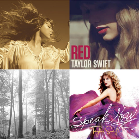 Taylor Swift - Folklore (Edited) & Fearless (Taylor's Version) (2CD) & Speak Now & Red